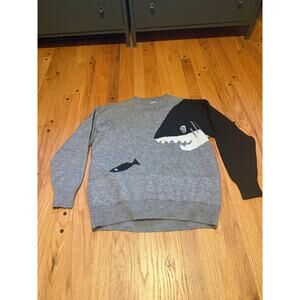 Kids Shark & Fish Crew Neck Long Sleeves Knitwear Pullover Kids XL